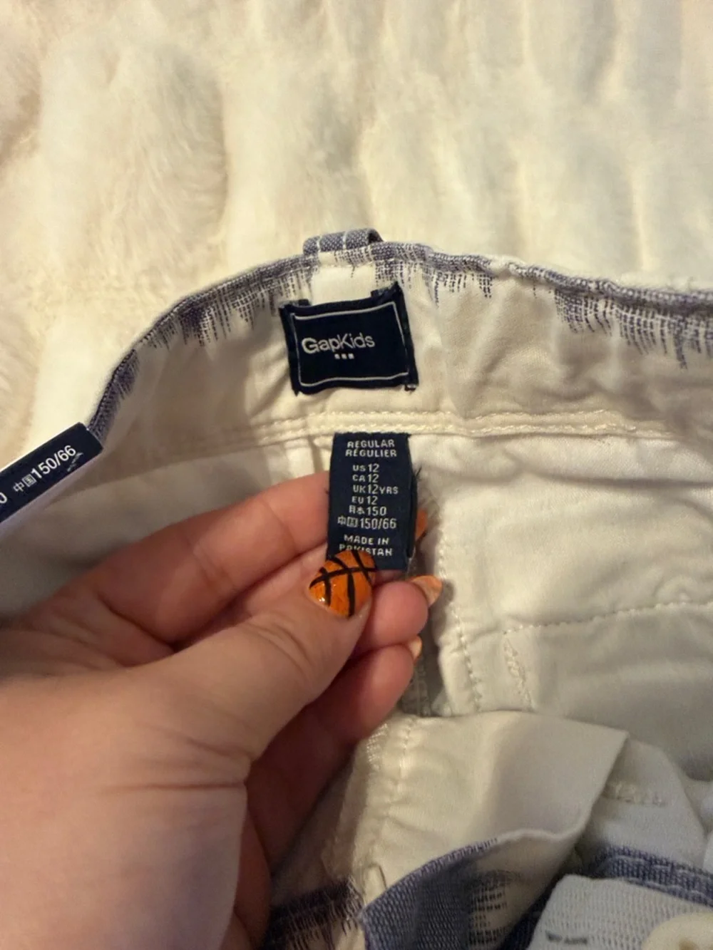 Kids Striped Shorts in Blue and White B4